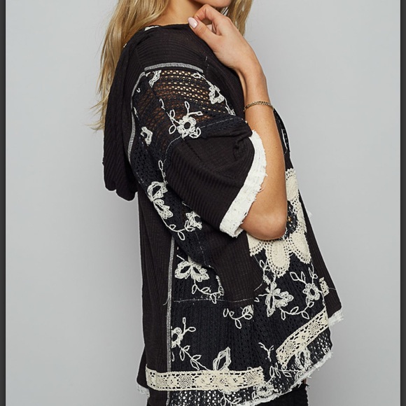 P4468–POL Patchwork Lace Crochet Pants or Shirt - Picture 2 of 8